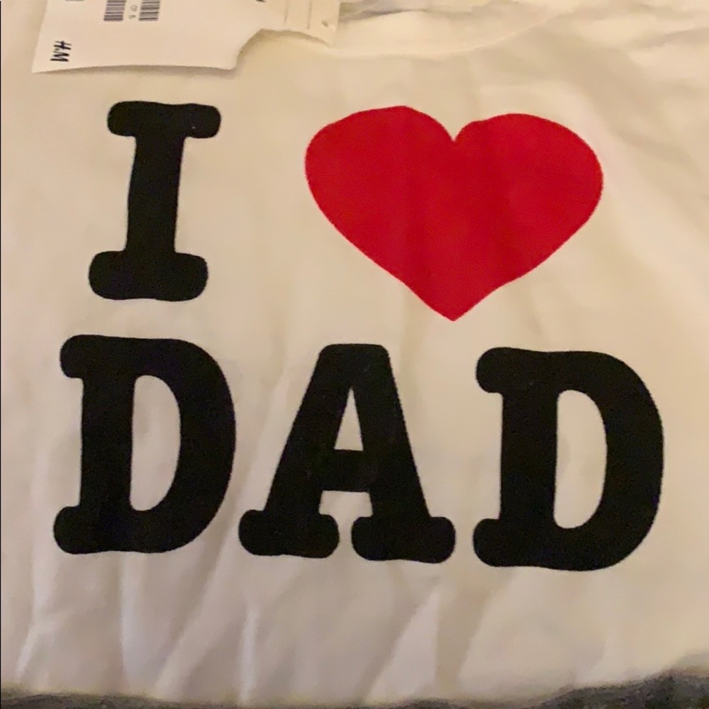 H&M matching I Love Dad shirt & pants outfit 2-4m - Picture 2 of 6
